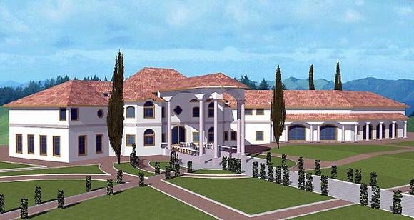 Traditional House Plan 87288 with 7 Beds, 9 Baths, 5 Car Garage Elevation