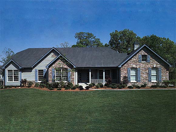 Ranch House Plan 87300 with 4 Beds, 3 Baths, 2 Car Garage Elevation