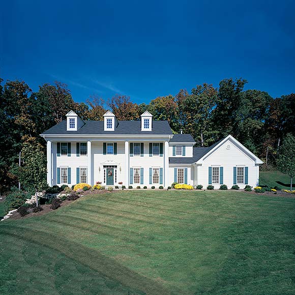 Colonial House Plan 87304 with 4 Beds, 5 Baths, 3 Car Garage Elevation