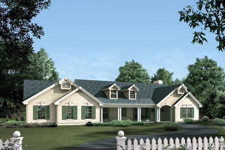 Country House Plan 87387 with 3 Beds, 2 Baths, 2 Car Garage Elevation