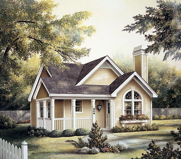 Country House Plan 87390 with 2 Beds, 2 Baths Elevation