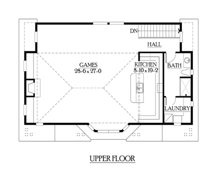 Craftsman 2 Car Garage Apartment Plan 87407 Second Level Plan