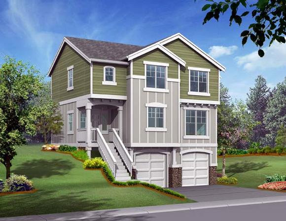 Traditional House Plan 87414 with 3 Beds, 3 Baths, 2 Car Garage Elevation
