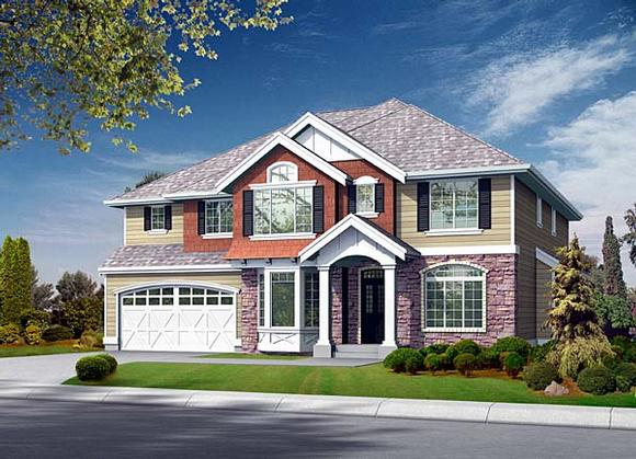 Traditional House Plan 87457 with 4 Beds, 3 Baths, 3 Car Garage Elevation