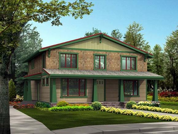 Country, Craftsman House Plan 87479 with 3 Beds, 3 Baths Elevation