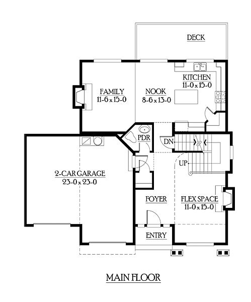 Craftsman House Plan 87501 with 3 Beds, 4 Baths, 2 Car Garage Level One