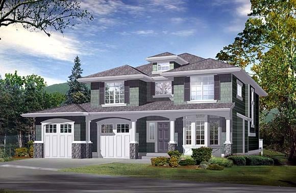 Southwest, Traditional House Plan 87502 with 2 Beds, 3 Baths, 2 Car Garage Elevation