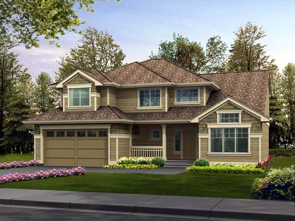Traditional House Plan 87506 with 4 Beds, 4 Baths, 2 Car Garage Elevation
