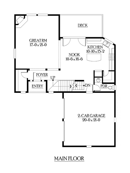 Craftsman House Plan 87560 with 4 Beds, 5 Baths, 2 Car Garage First Level Plan