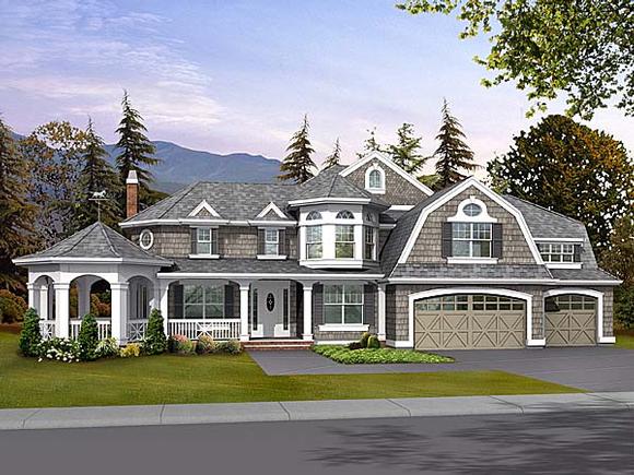 Victorian House Plan 87569 with 4 Beds, 4 Baths, 3 Car Garage Elevation
