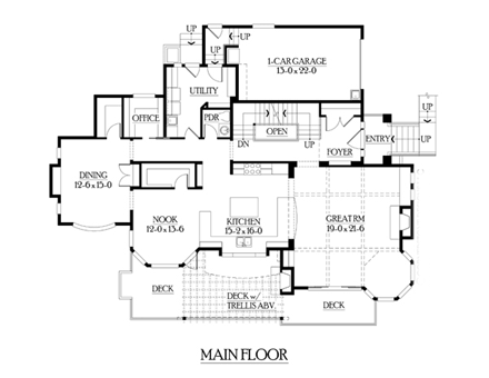 Contemporary, Southern House Plan 87571 with 4 Beds, 4 Baths, 3 Car Garage First Level Plan