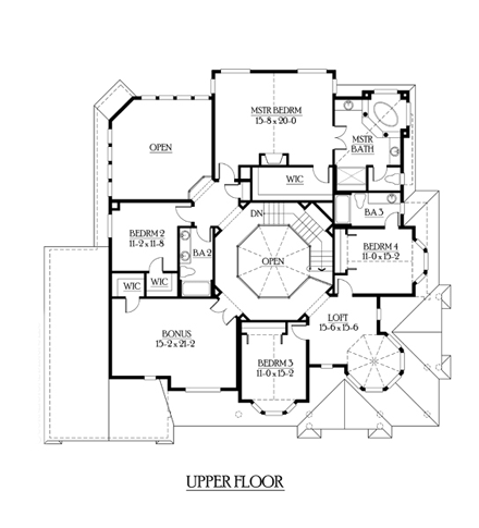 Farmhouse, Victorian House Plan 87572 with 5 Beds, 5 Baths, 3 Car Garage Second Level Plan