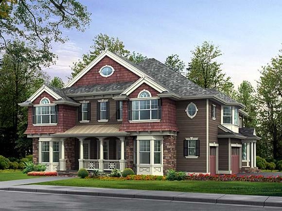 Colonial, Traditional House Plan 87615 with 5 Beds, 6 Baths, 3 Car Garage Elevation