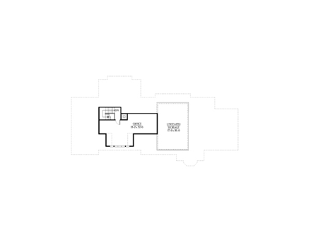 Craftsman House Plan 87640 with 4 Beds, 5 Baths, 3 Car Garage Third Level Plan