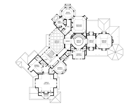 Victorian House Plan 87641 with 5 Beds, 6 Baths, 3 Car Garage Second Level Plan