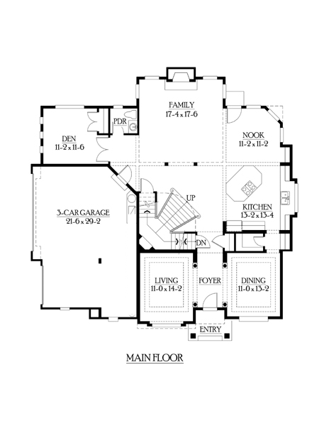 House Plan 87649 - Traditional Style with 3740 Sq Ft, 4 Bed, 2 Ba