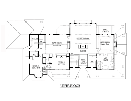 Craftsman House Plan 87669 with 4 Beds, 4 Baths, 4 Car Garage Second Level Plan