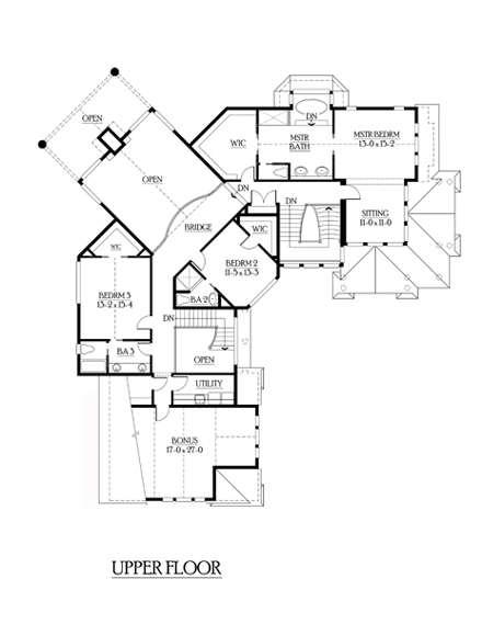 Farmhouse, Victorian House Plan 87672 with 3 Beds, 4 Baths, 2 Car Garage Second Level Plan