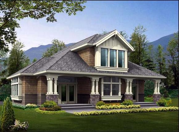 Craftsman House Plan 87680 with 3 Beds, 2 Baths Elevation