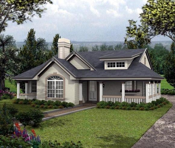 Bungalow, Cottage, Country, Ranch House Plan 87804 with 2 Beds, 2 Baths, 2 Car Garage Elevation