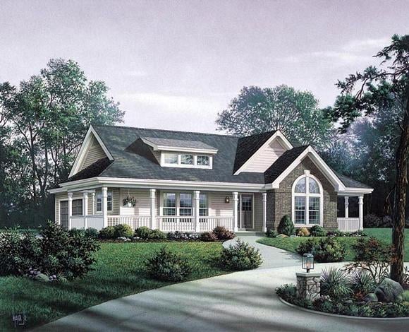 Bungalow, Country, Craftsman, Ranch House Plan 87811 with 3 Beds, 2 Baths, 2 Car Garage Elevation