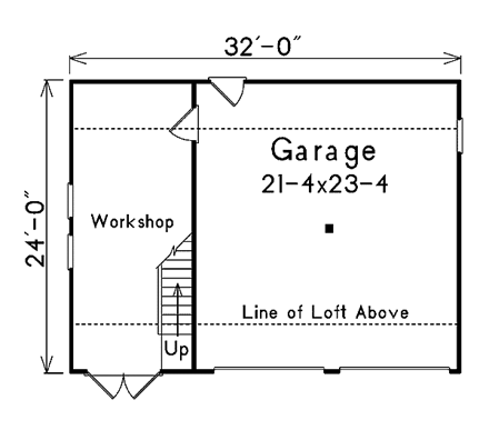 2 Car Garage Plan 87826 First Level Plan