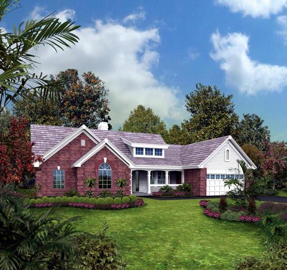 Bungalow, Country, Ranch, Traditional House Plan 87889 with 4 Beds, 3 Baths, 2 Car Garage Elevation