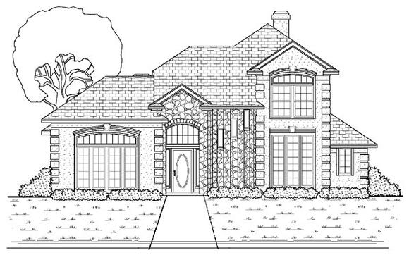 Mediterranean House Plan 87905 with 4 Beds, 3 Baths, 2 Car Garage Elevation