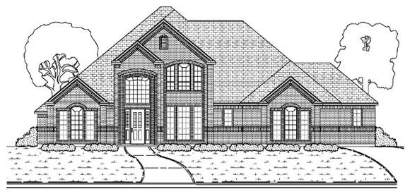 European House Plan 87920 with 5 Beds, 4 Baths, 3 Car Garage Elevation