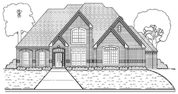 European House Plan 87922 with 4 Beds, 4 Baths, 3 Car Garage Elevation