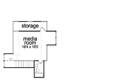 European House Plan 87931 with 4 Beds, 4 Baths, 3 Car Garage Second Level Plan