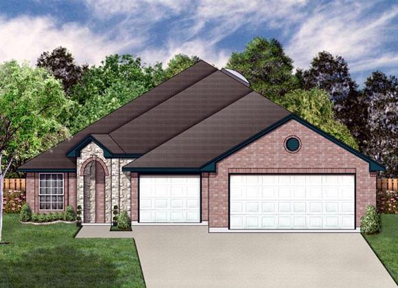 Traditional House Plan 87955 with 4 Beds, 3 Baths, 3 Car Garage Elevation