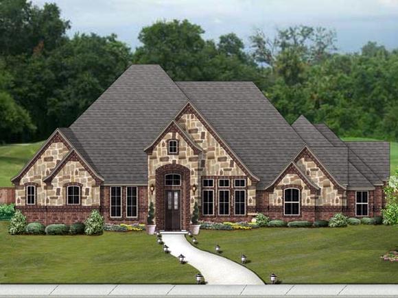 European, Traditional, Tudor House Plan 87997 with 4 Beds, 4 Baths, 3 Car Garage Elevation