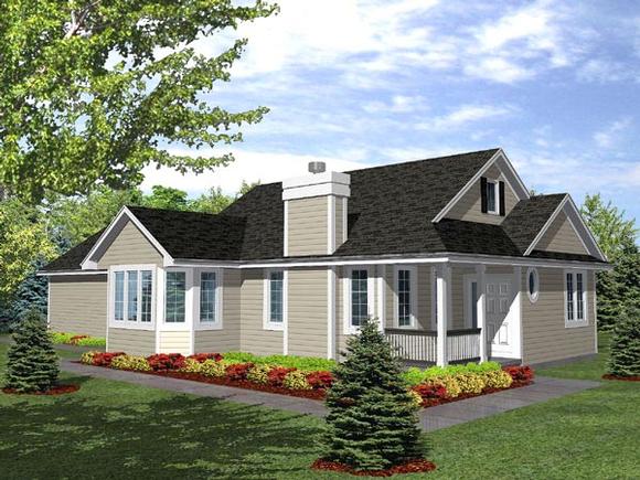 Traditional House Plan 88027 with 3 Beds, 2 Baths, 2 Car Garage Elevation