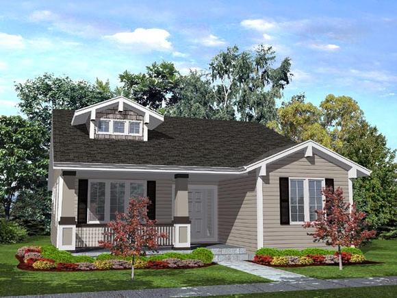 Bungalow House Plan 88034 with 3 Beds, 2 Baths, 2 Car Garage Elevation
