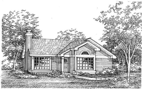 Traditional House Plan 88170 with 3 Beds, 2 Baths Elevation