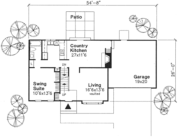 Cape Cod House Plan 88177 with 3 Beds, 2 Baths, 2 Car Garage Level One