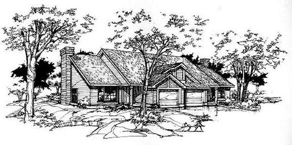 One-Story, Traditional Multi-Family Plan 88314 with 4 Beds, 2 Baths, 2 Car Garage Elevation