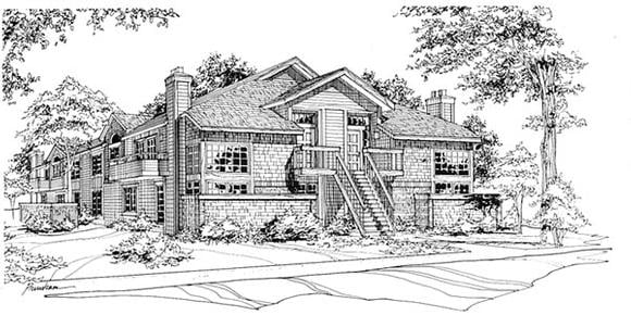 Traditional Multi-Family Plan 88403 with 16 Beds, 8 Baths Elevation