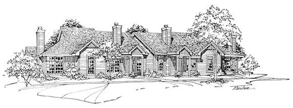 One-Story, Traditional Multi-Family Plan 88405 with 8 Beds, 6 Baths, 8 Car Garage Elevation