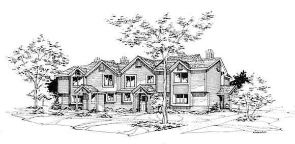 Traditional Multi-Family Plan 88408 with 7 Beds, 8 Baths Elevation