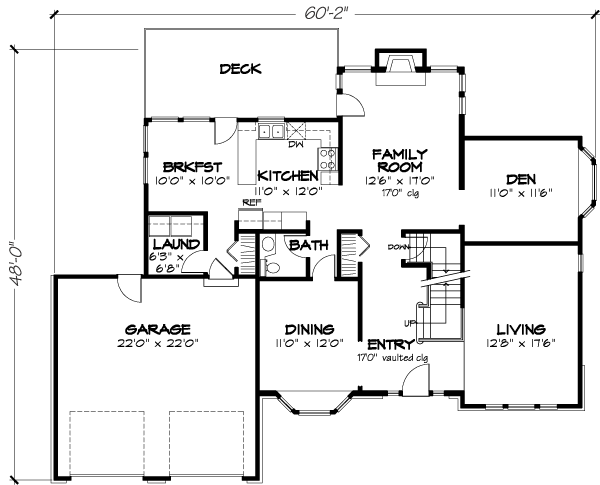 House Plan 88472 - Traditional Style with 2591 Sq Ft, 4 Bed, 2 Ba