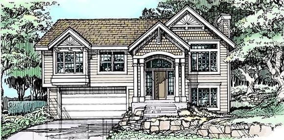Traditional House Plan 88477 with 3 Beds, 2 Baths, 2 Car Garage Elevation