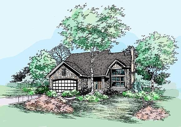 Traditional House Plan 88483 with 3 Beds, 3 Baths, 2 Car Garage Elevation
