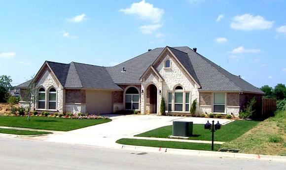 European, One-Story, Traditional House Plan 88623 with 4 Beds, 3 Baths, 2 Car Garage Elevation