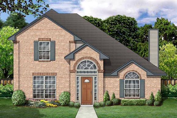 Traditional House Plan 88632 with 4 Beds, 3 Baths, 2 Car Garage Elevation