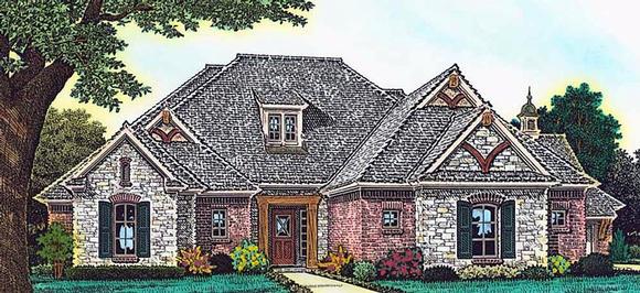 European, French Country, Tudor House Plan 89407 with 3 Beds, 4 Baths, 3 Car Garage Elevation