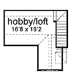 Country, Southern House Plan 89846 with 3 Beds, 3 Baths, 3 Car Garage Second Level Plan
