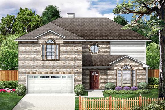 Traditional House Plan 89862 with 6 Beds, 3 Baths, 2 Car Garage Elevation