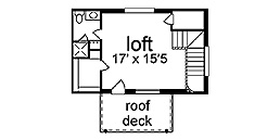 Contemporary, Santa Fe, Southwest House Plan 89866 with 3 Beds, 4 Baths, 2 Car Garage Second Level Plan